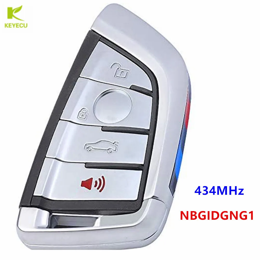 KEYECU Замена 4 кнопки 433 Мгц дистанционный ключ брелок от машины для BMW X5 X6 2014 2018 FCC