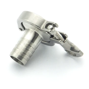 

304 Stainless Steel Sanitary Pipe Fitting Set 45mm Hose Barb Ferrule + 2" Tri Clamp + Silicon Gasket + End Cap