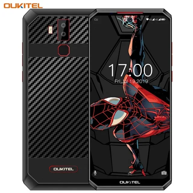 OUKITEL K13 Pro 11000 мАч 4 Гб+ 64 Гб мобильный телефон Android 9,0 MTK6762 Восьмиядерный распознавание лица 6,4" 5 V/6A OTA 4G смартфон - Цвет: Black kevlar pattern