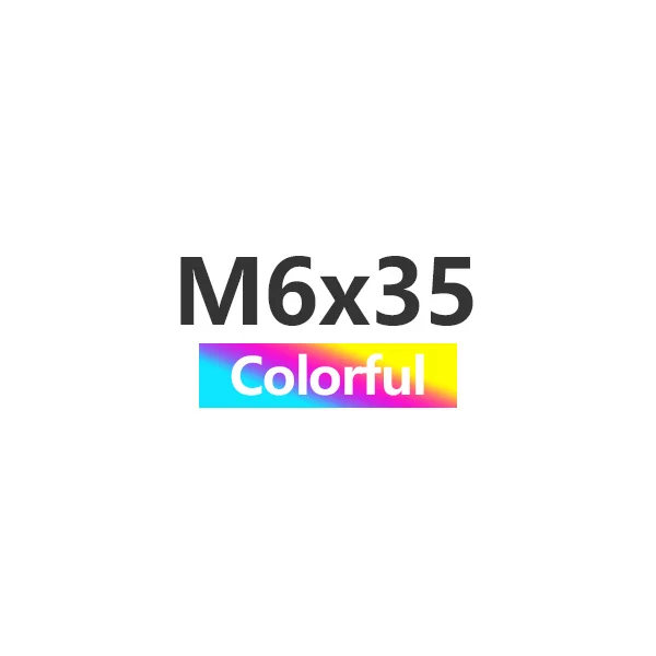 M6x35 Rainbow Риска Титан велосипедный вынос руля болт M6x30/35/40/50 мм шоссейные горный велосипед Гарнитура Топ Кепки крепления крышки гайка ходового винта - Цвет: M6x35 Rainbow