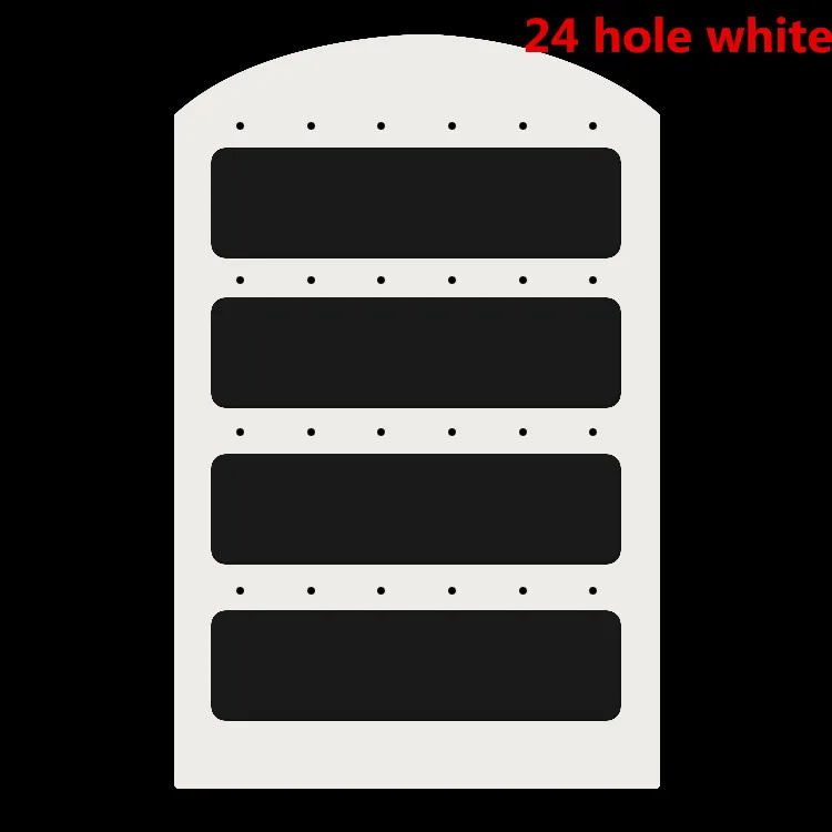 24 holes white 48 отверстий, органайзер для ювелирных изделий, Женская подставка, черный пластиковый держатель для серег, Pesentoir, модные висячие серьги, витрина для серег - Цвет: 24 holes white