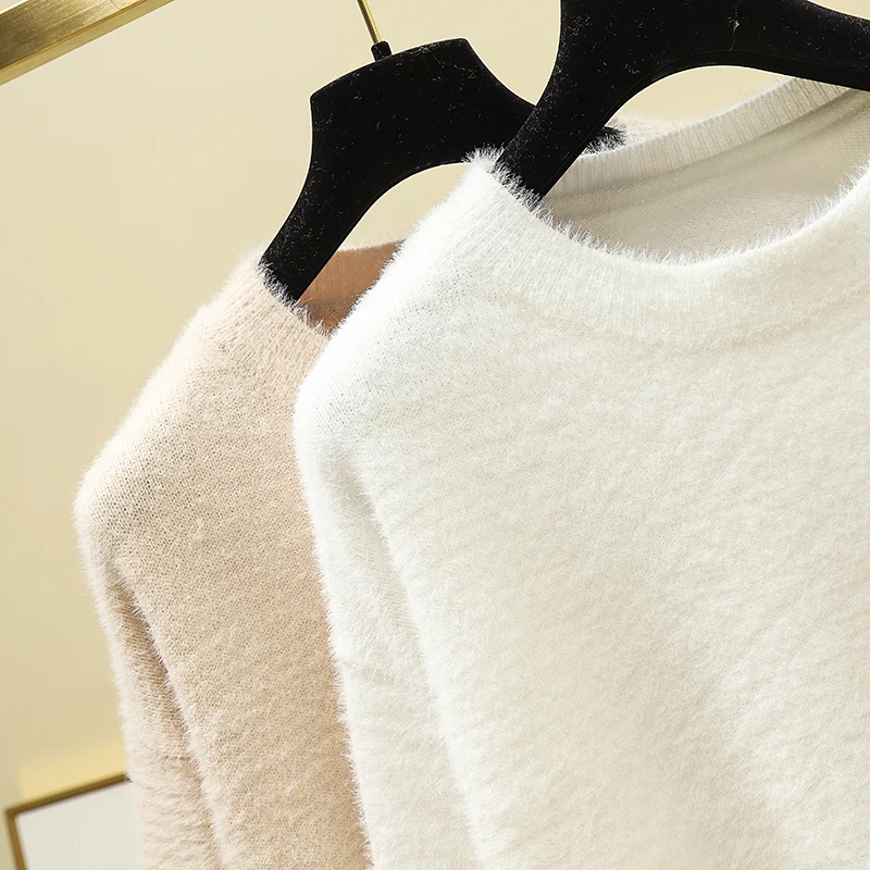 Heliar бархатный зимний свитер женский с цветочной вышивкой белый вязаный пуловер с длинным рукавом уличные Топы толстый свитер для женщин