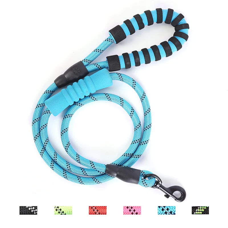 

Reflective Nylon Pet Dog Leash 1.8m Long Strong Rope Double Padded Handle Dog Leashes Dogs Cat Puppy Walking Running Lead chain