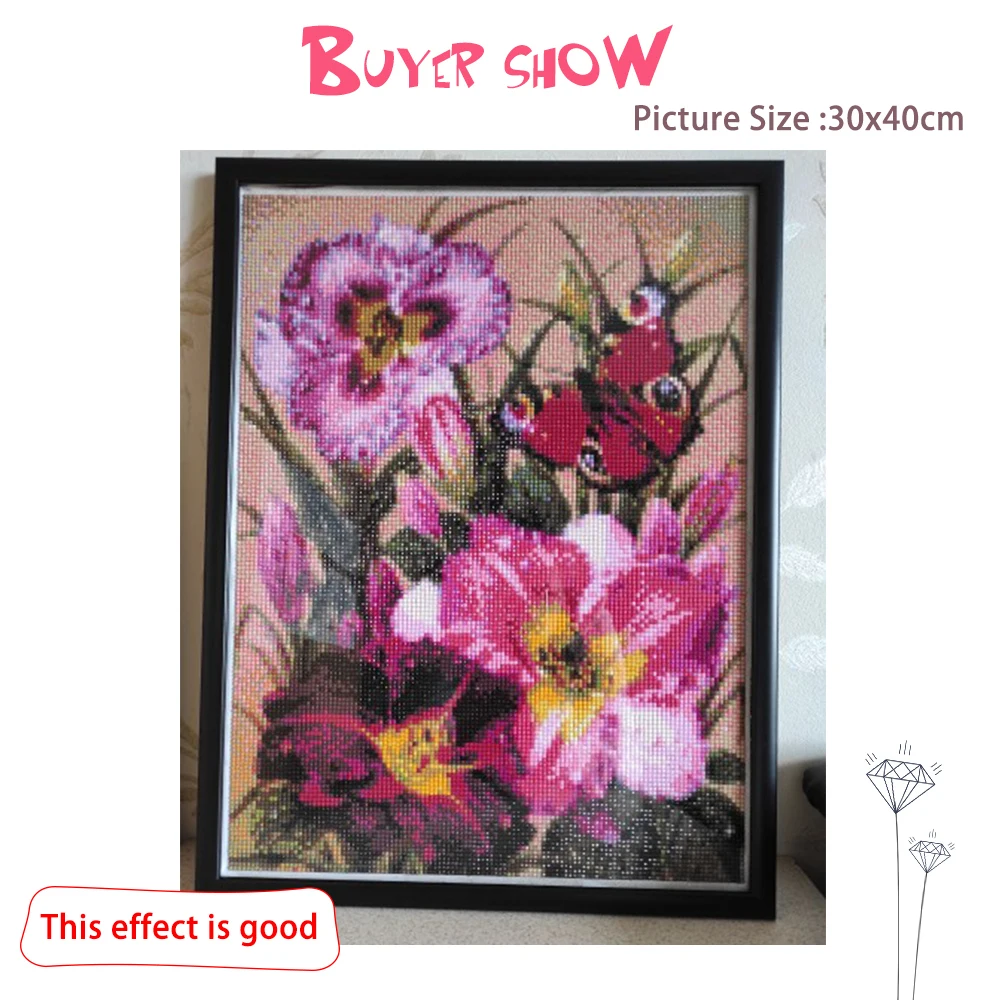 Diamond Painting Diamond Painting Accessories Diamond Painting Accessory Box EverShine Diamond Painting Flowers Rhinestones Picture Diamond Mosaic Sunflower Cross Stitch Peony Bead Embroidery Home Decor