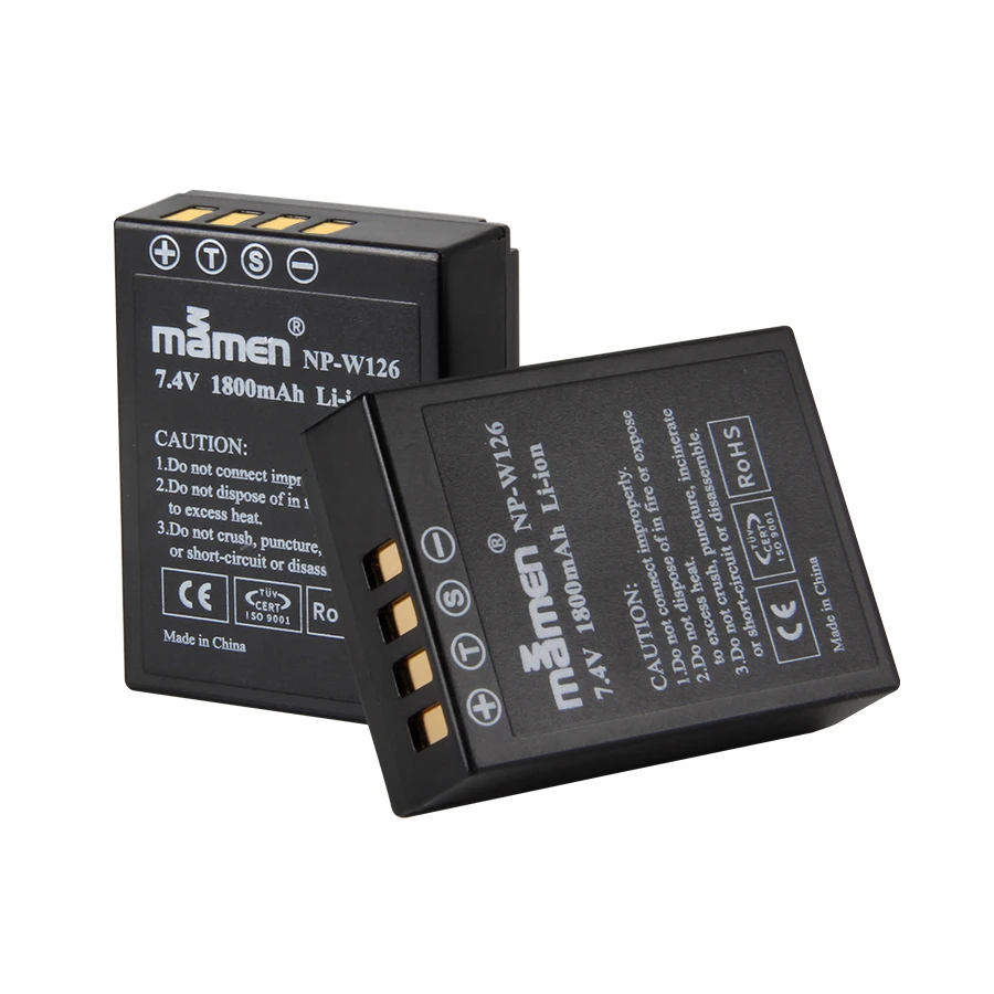 Mamen 4 шт. NP-W126 NPW126 NP-W126S цифровой Батарея для fuji плёнки X Pro2 Pro1 E1 E2 E2S 100F M1 A1 A2 T1 T2 T10 T20 батареи