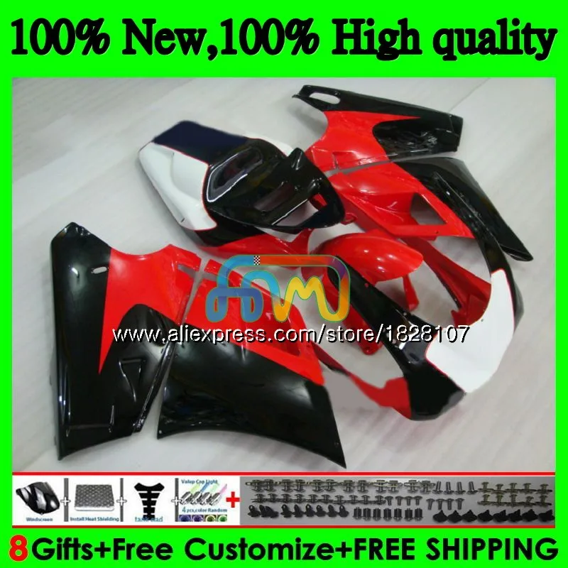748 853 для поездок на мотоцикле DUCATI 916 996 94 95 96 97 98 99 02 71BS. 58 998 S R 1994 1995 1996 1997 1998 1999 00 2001 2002 обтекатель черного и красного цвета