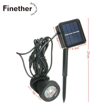 

Solar Power Submersible Underwater Lamp LED Light Garden Fountain Pond Spotlight