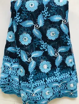 

hot sale quality Nigerian French lace fabric Emerald cord lace fabric for Swiss lace party dress FYIN528