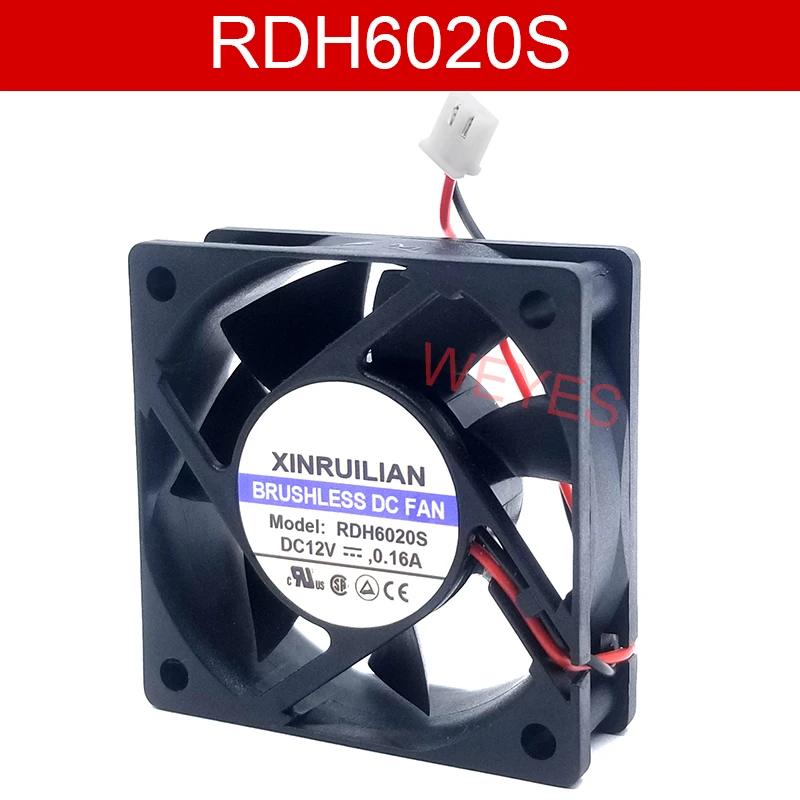 Подлинная Новинка для RDH6020S 12V 0.16A 6 см 60*60*20 2-проводной Вентилятор охлаждения |