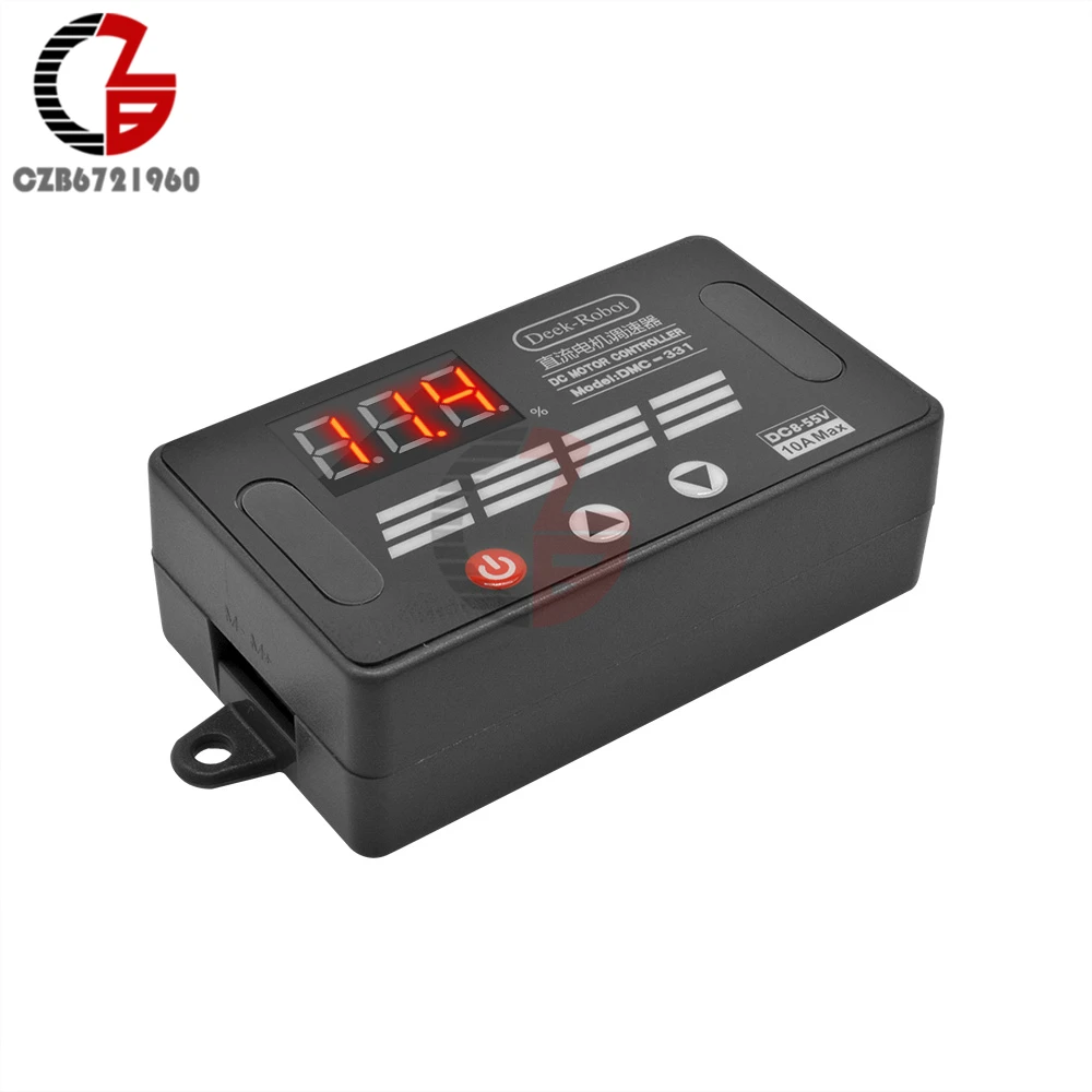 10A DC 8 V-55 V Цифровой PWM DC регулятор скорости двигателя Регулятор вентилятор с регулируемой скоростью светодиодный переключатель скорости света с функцией памяти