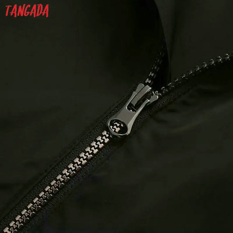 Tangada Модные Женские однотонные с капюшоном негабаритных Тренч на молнии карманы с длинным рукавом дамы ветровка эластичный пояс повседневное 4M62