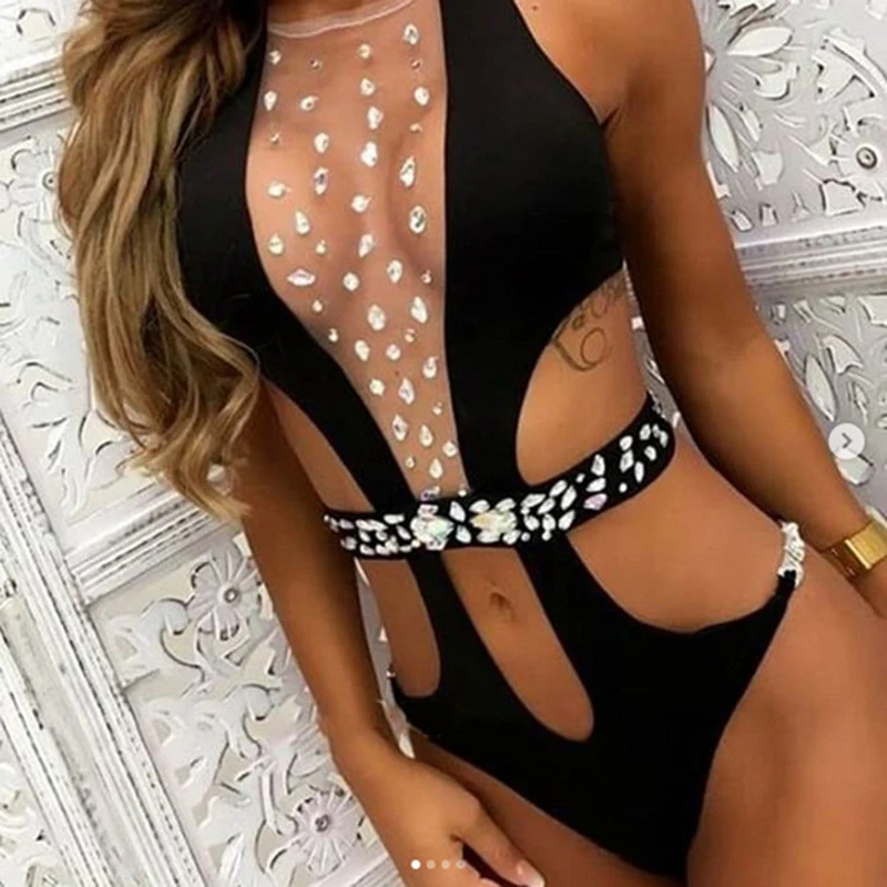 Missord Women Sexy One Piece Swimsuit Summer Push Up Beachwear Rhinestone Bodysuit Female Push Up Monokini Bathing Suit YY003 Missord Women Sexy One Piece Swimsuit Summer Push Up Beachwear Rhinestone Bodysuit Female Push Up Monokini Bathing Suit YY003