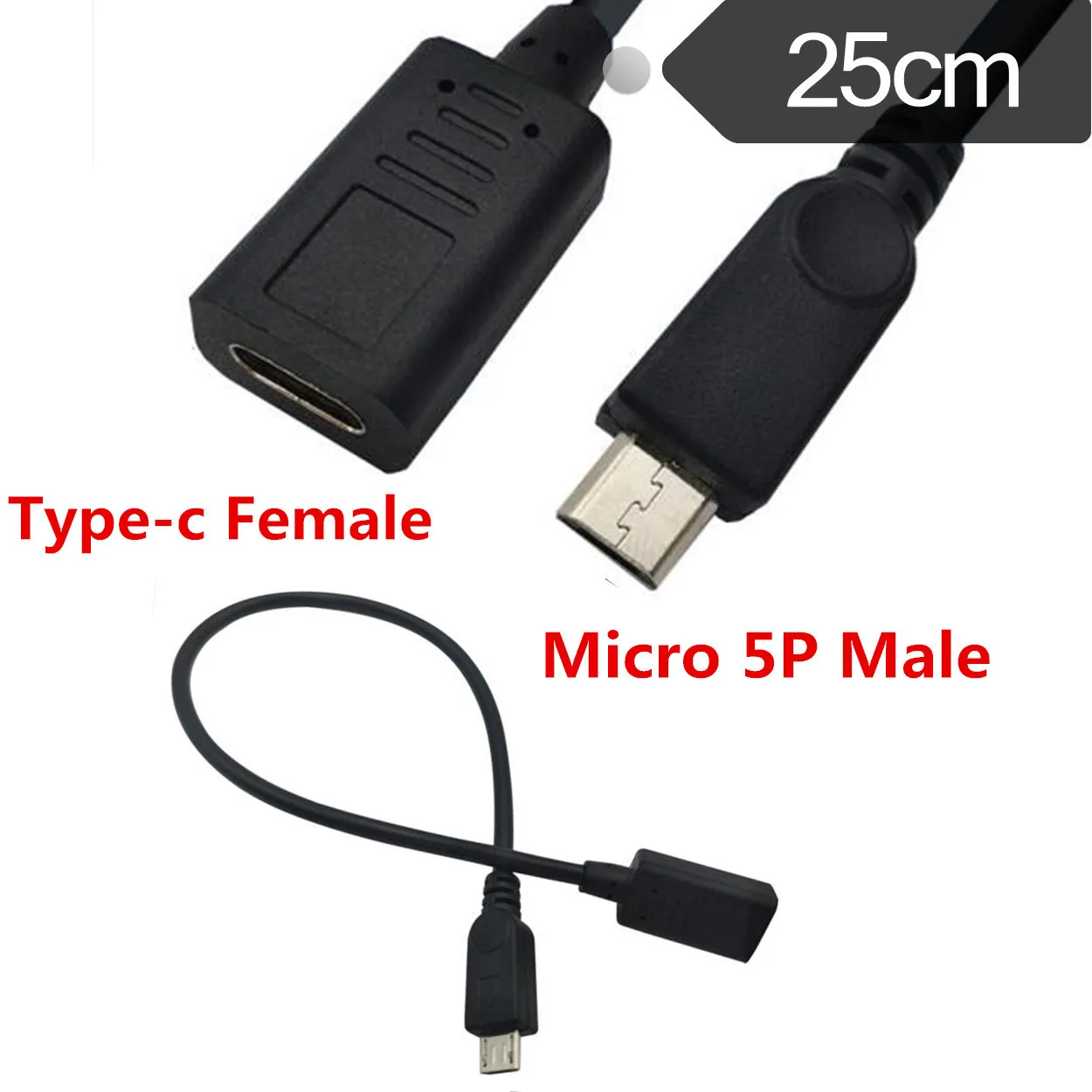 USB 3,1 type-C USB-C гнездовой разъем для Micro USB 2,0 5P Мужской адаптер для передачи данных кабель питания данных
