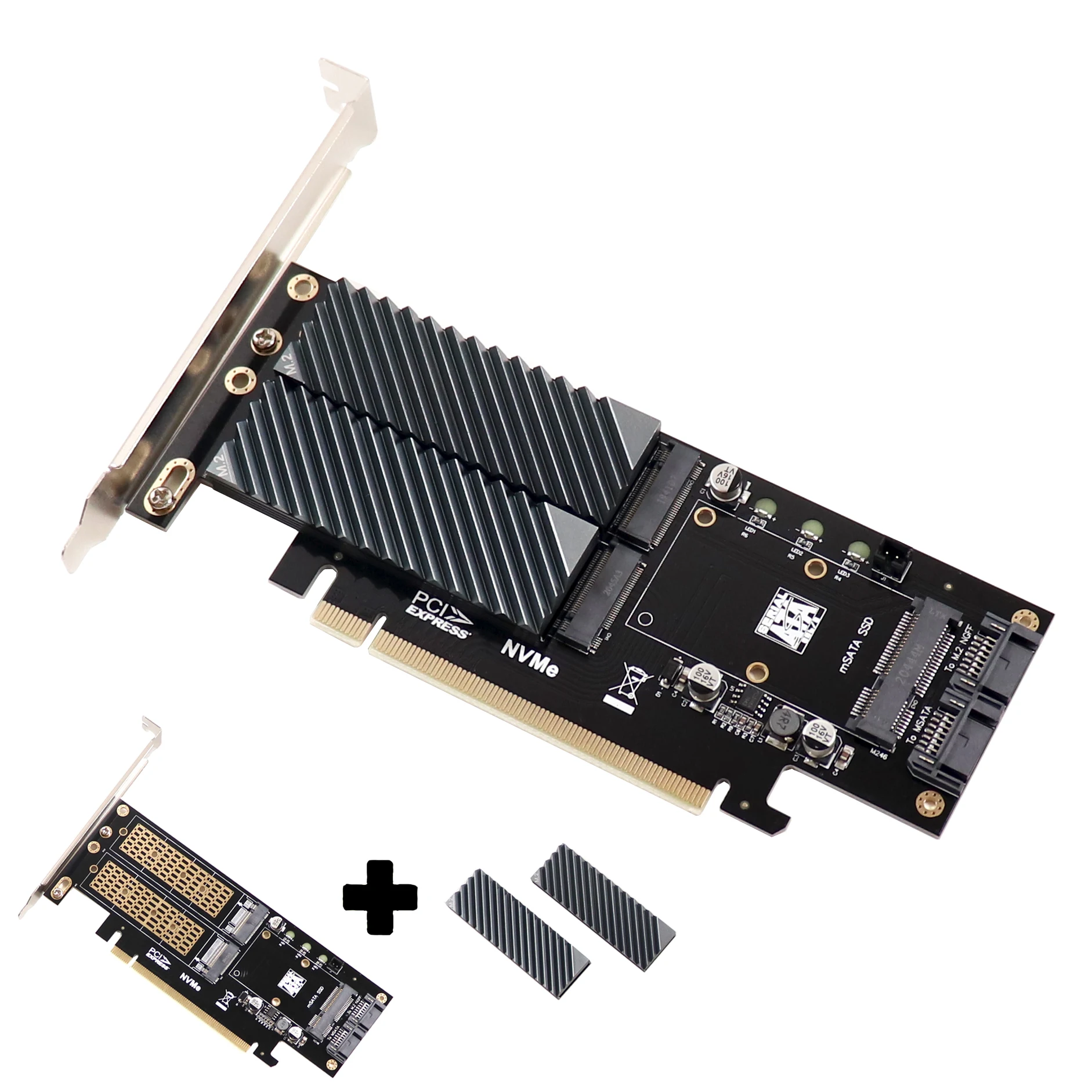 Adattatore SSD M.2 NVME A PCIe E SATA/MSATA - Scheda Di Espansione 3 In 1, Per Aggiornamento PC - Foto 10