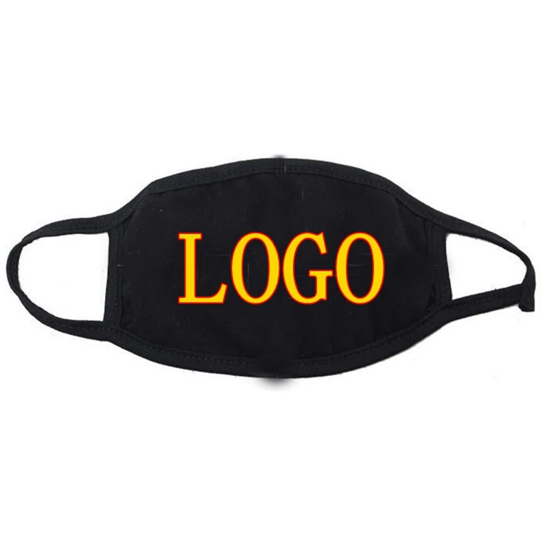 Print Advertising Cotton Face Masks Black Dust Cotton Anti Dust Face Mask Mouth Cover Individual Package Respirator