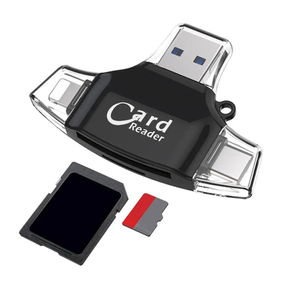 4 в 1 TF кард-ридер для iOS/OS X/PC/OTG Android lot HOT UK
