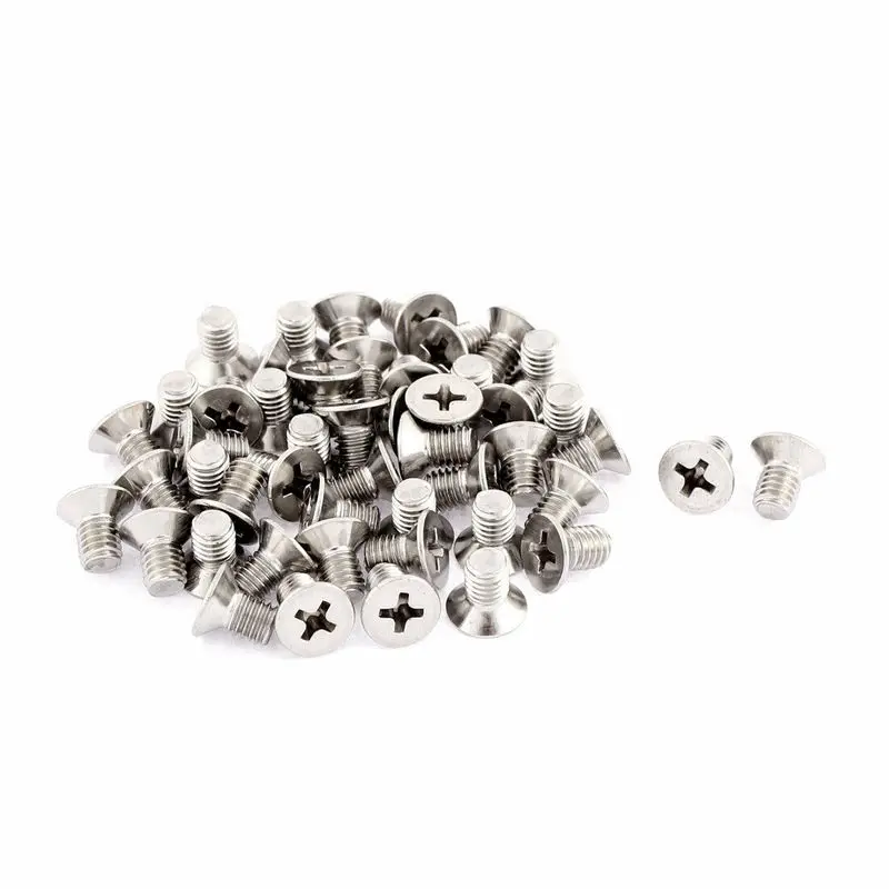 

M5 x 8mm Phillips Flat Head Stainless Steel Countersunk Bolt Screw 50pcs