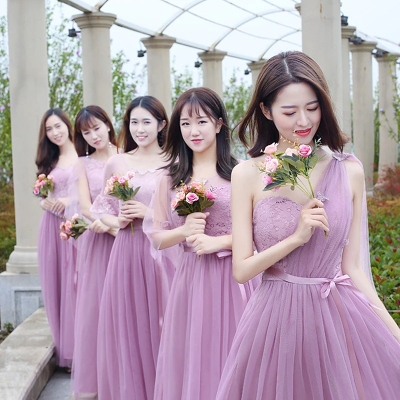 Bridesmaid group girlfriends evening dress Bridesmaid Dresses banquet Party Fromal Beach Wedding Party Gown long dress women