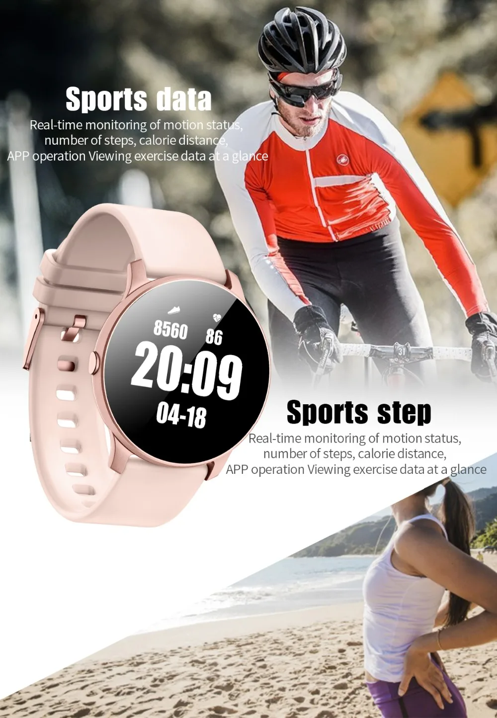 LIGE новейший модный спортивный браслет Пара Смарт-часы пульсометр кровяное давление Шагомер фитнес-трекер для IOS Android+ коробка