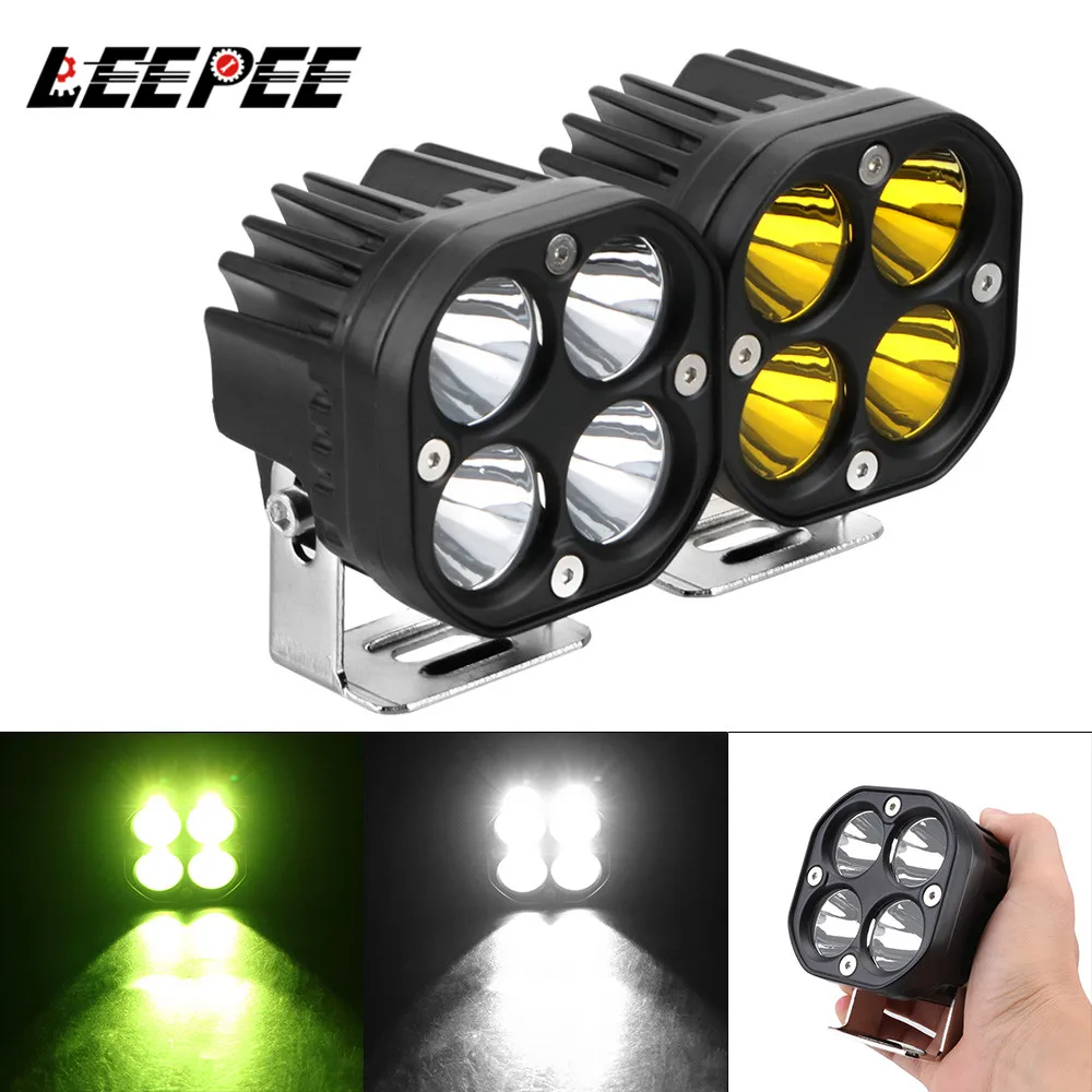 Leepee Motorcycle Driving Lights Led Work Light Bar Square Spotlight