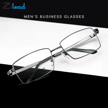 

Zilead Ultra Light Reading Glasses Titanium Alloy Electroplate Metal Spectacle Frame Fashionable Male Business Style Comfortable