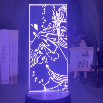 

Hisoka Kids Night Light Led Colorful Child Bedroom Nightlight Anime Hunter X Hunter Home Decoration 3d Lamp Birthday Gift