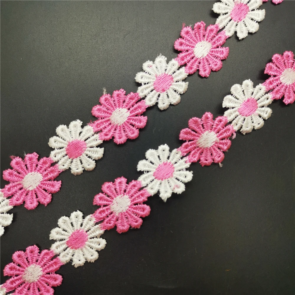 lace garment accessories lace sewing supplies lace accessories lace sewing accessories clothing accessories clothing craft accessories DIY 1 Yards Colour Embroidered Lace Trim Flower Applique Sewing Clothing Accessories