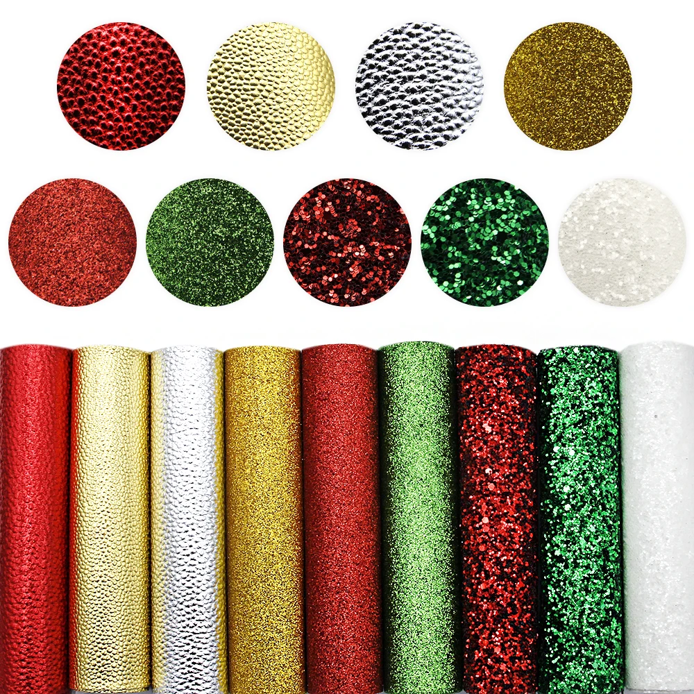 A5 Size Christmas Series Mixed Crafts Faux Leather Set 15 Pieces For DIY Handmade Home Events Projects,1Yc8112