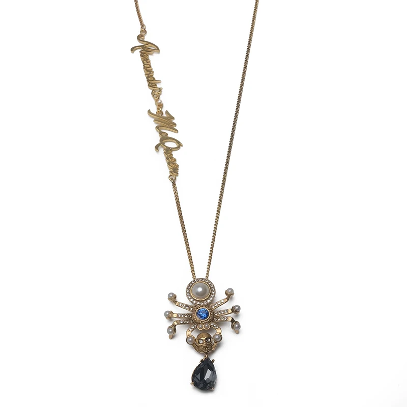 Человек-Паук Подвеска дизайн изысканный ожерелье в винтажном стиле - Окраска металла: gold