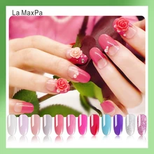 LaMaxPa блестящая акриловая пудра Цвет 10 г/банка для вырезания 3D маникюра для ногтей долговечный акриловый порошок для погружения ногтей Дизайн ногтей