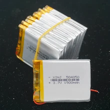 XINJ 10 шт. 3,7 в 1500 мАч литий-полимерная батарея литий-полимерный элемент 504050 для gps Sat Nav DIY камера электронная книга вождения рекордер