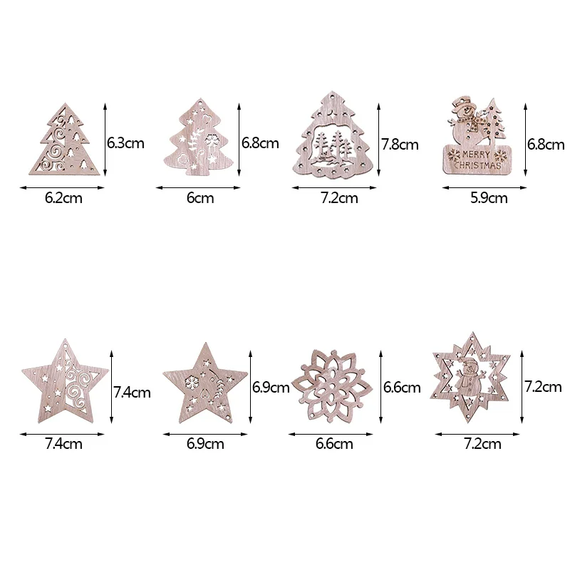 5/10 шт полые рождественские Снежинки Деревянные Подвески, украшения для орнамент с рождественской елкой "сделай сам" для рождественской вечеринки аксессуары подарок для детей
