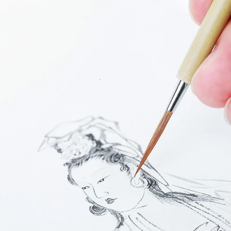 Chinese Calligraphy Brush Painting Writing Line Brush Set Weasel Hair Hook Line Pen Handwriting Practice Caligrafia Craft Supply