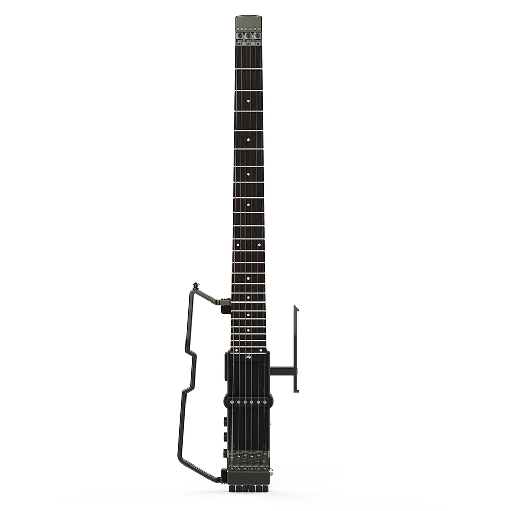 

ALP FT-221S Portable Foldable Headless Travel Electric Guitar Built-in Tuner Headphone Amplifier Rechargeable Lithium Battery