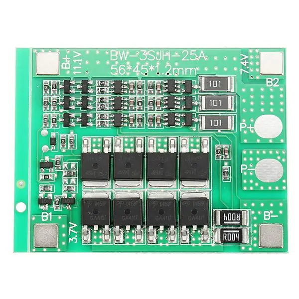 3S 12V 25A 18650 Защитная плата для литиевых батарей 11,1 V 12,6 V со сбалансированной схемой