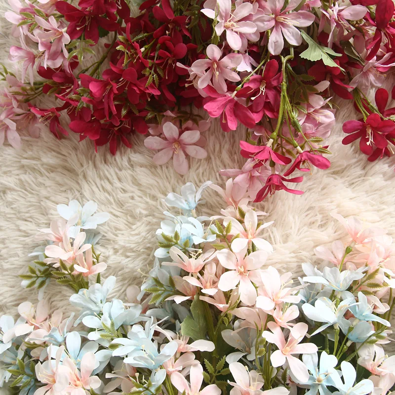 

Artificial Orchid Flower Silk White Red Purple Orchid Flowers High Quality Fake Flower for Wedding Home Festival Decoration