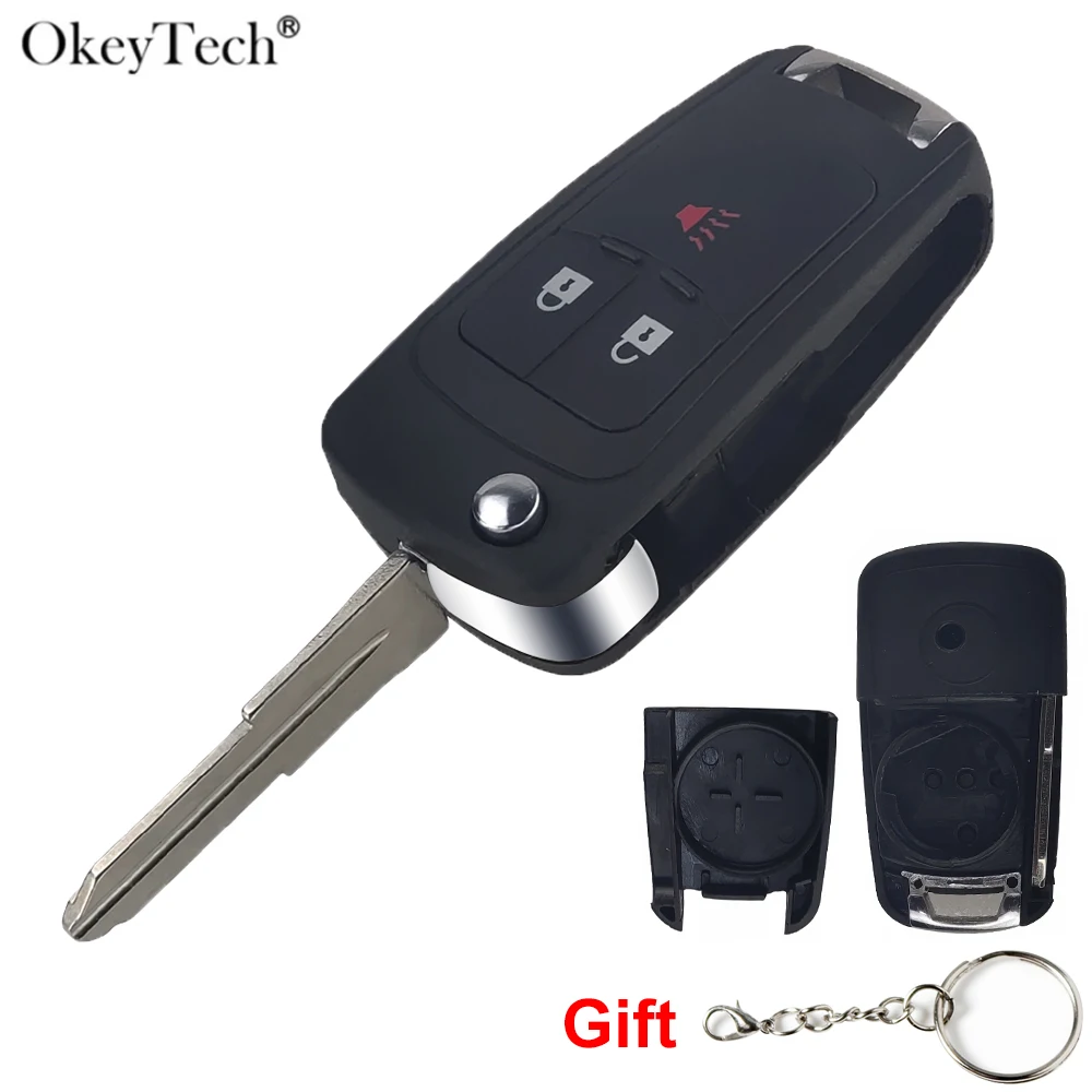 Okeytech 2 + 1/3 кнопочный складной пульт дистанционного управления автомобильный ключ