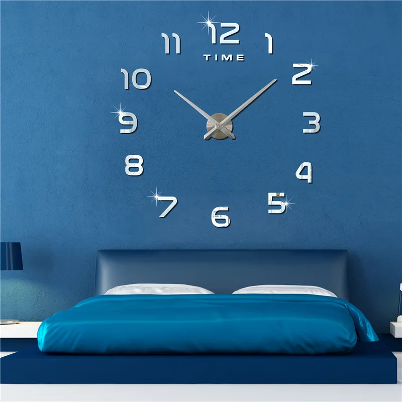 Amazon Hot Selling Decoration Creative Wall Clock Ultra Large DIY Acrylic Wall Clock European Style Living Room Wall Stickers Cl