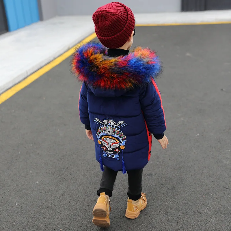 2019 г. Новая зимняя детская одежда теплая пуховая куртка с хлопковой подкладкой