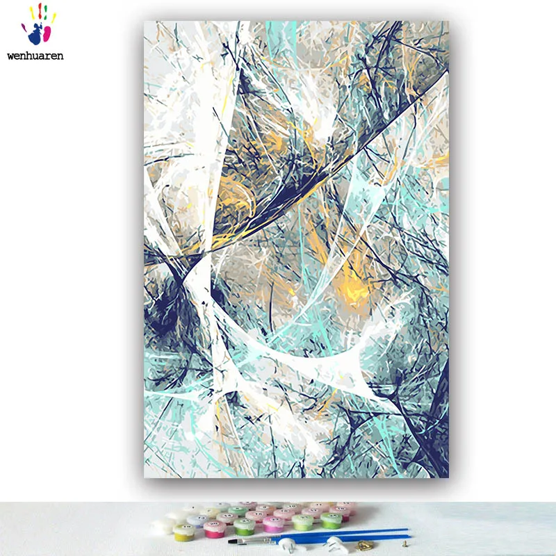DIY colorings pictures by numbers with colors Abstract series Postmodernism picture drawing painting by numbers framed Home - Цвет: 4190