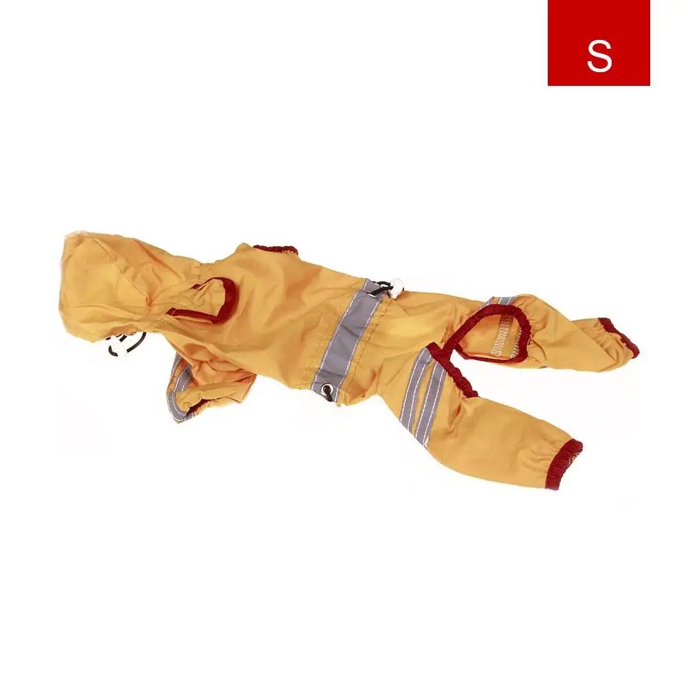 Yellow S PVC дождевик для собак, светоотражающий дождевик, водонепроницаемая одежда для домашних животных, безопасная дождевик для домашних животных, маленьких и средних собак, щенков, одежда для собаки 4 - Цвет: Yellow S