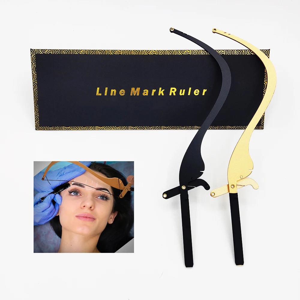 Original Microblading Line Marker Ruler with 10pcs Thread Lines Eyebrow Design Measuring Ruler Set Permanent Makeup Supplies original microblading line marker ruler with 10pcs thread lines eyebrow design measuring ruler set permanent makeup supplies