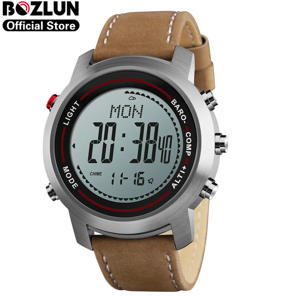 

Bozlun Fashion Smart Watch Multi-Function Waterproof Altimeter Barometer Thermometer Outdoor Mountaineer Military Watches MG03