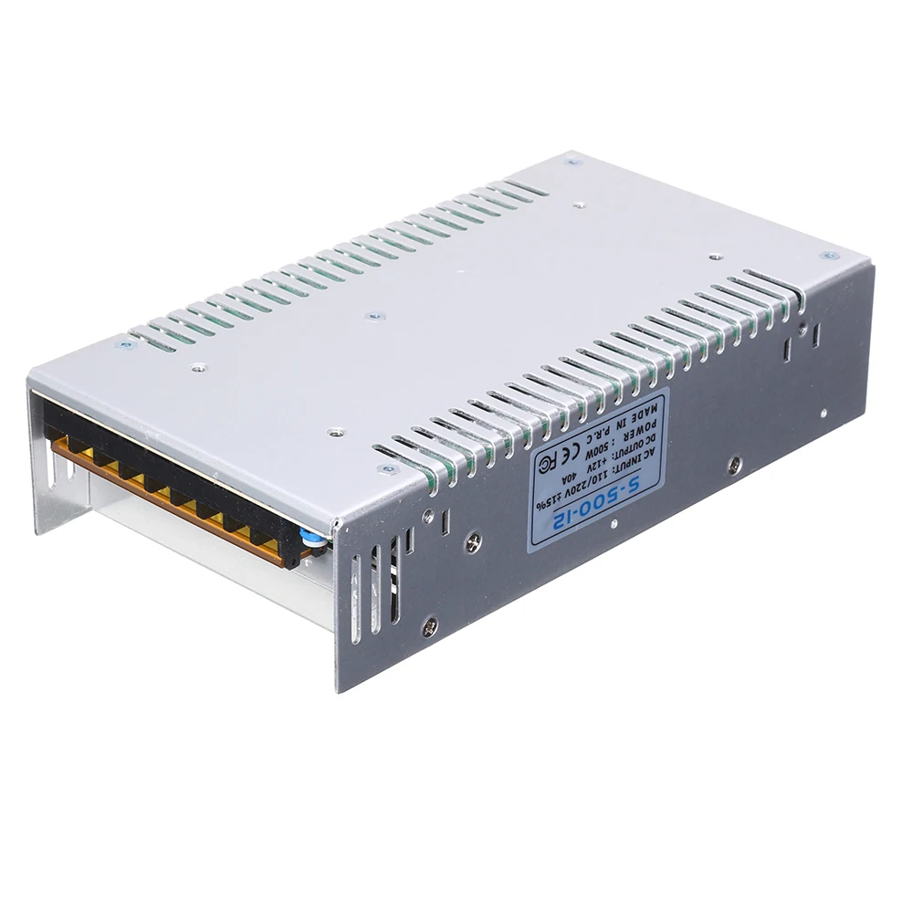 Импульсный источник питания AC110V 220V к DC12V 480W 40A импульсный трансформатор с вентилятором(размер 215*115*50 мм