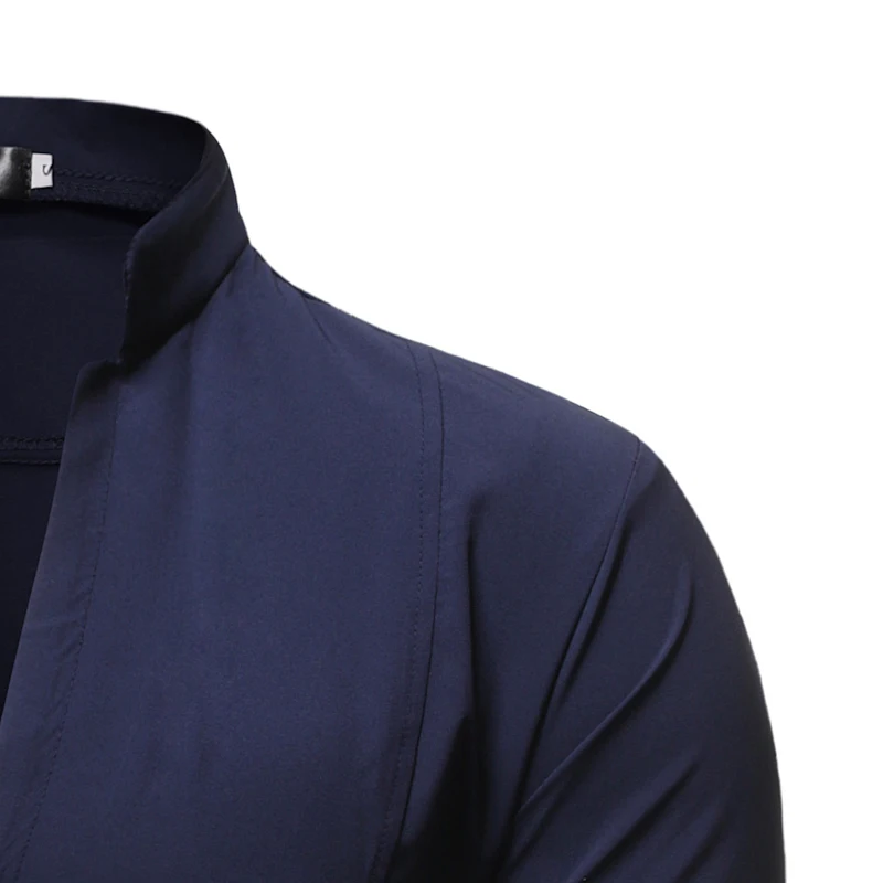Мужская Повседневная рубашка Slim Fit Мужская Повседневная рубашка на пуговицах Однотонная рубашка с длинными рукавами официальные сорочки мужская одежда