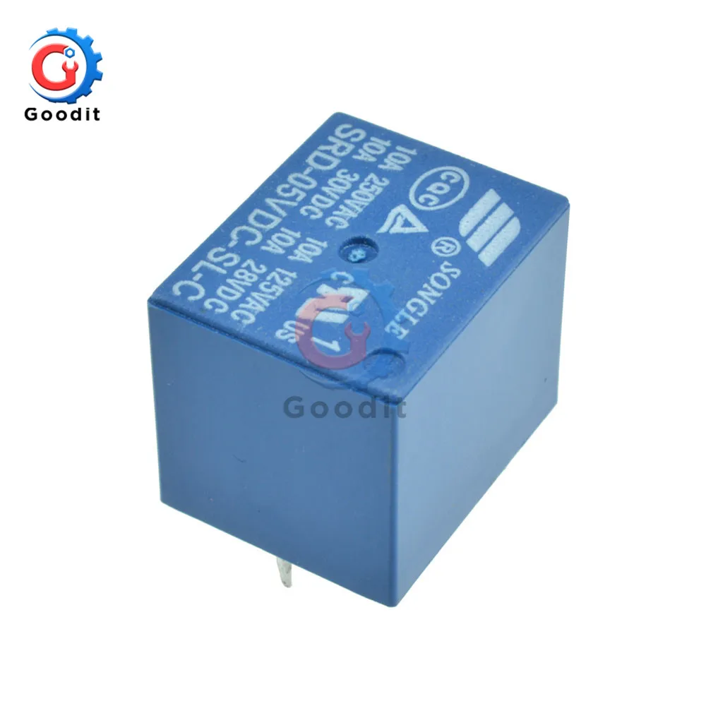 

10PCS/Lot Power Relay T73 SRD-05VDC-SL-C DC 5V Rating Coil SPDT Miniature Power Relay Shield Household Appliance 5 Pin PCB Relay