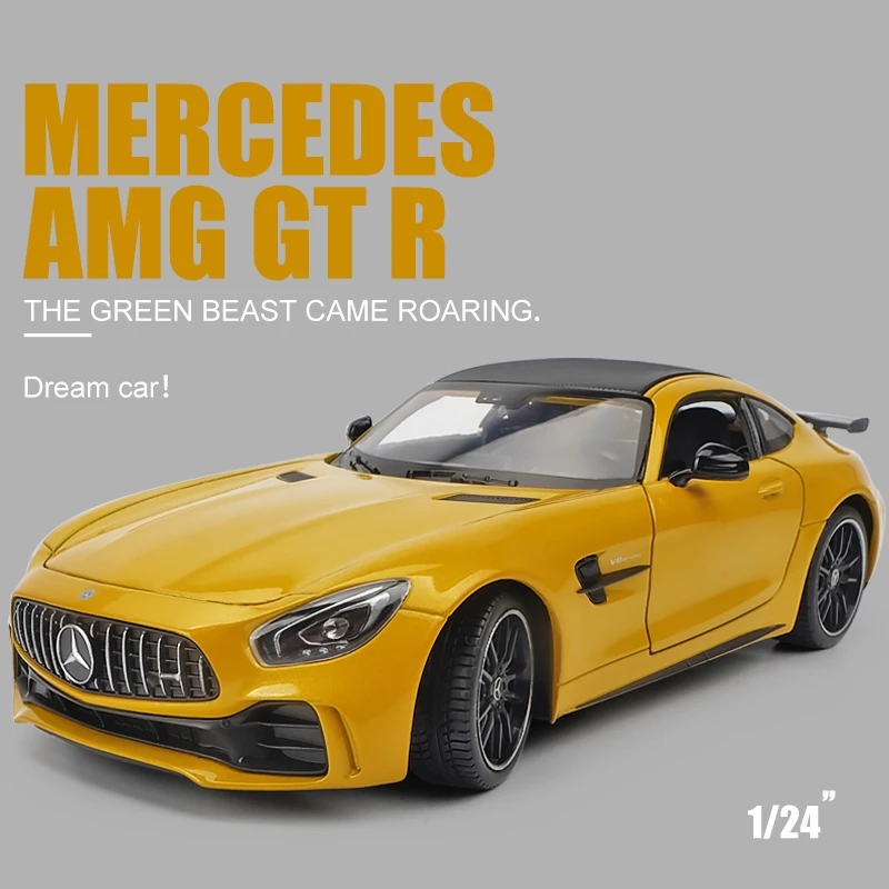 Модель спортивного автомобиля WELLY 1:24 Mercedes Benz AMG GT модель из сплава декоративная