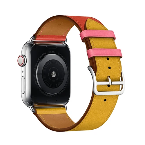 7 Кожаный ремешок для Apple watch 4 band 44 мм 40 мм iWatch band 38 мм 42 мм Натуральная кожа одиночный походный Браслет Apple watch 3 5 2 1 42 - Цвет ремешка: 7
