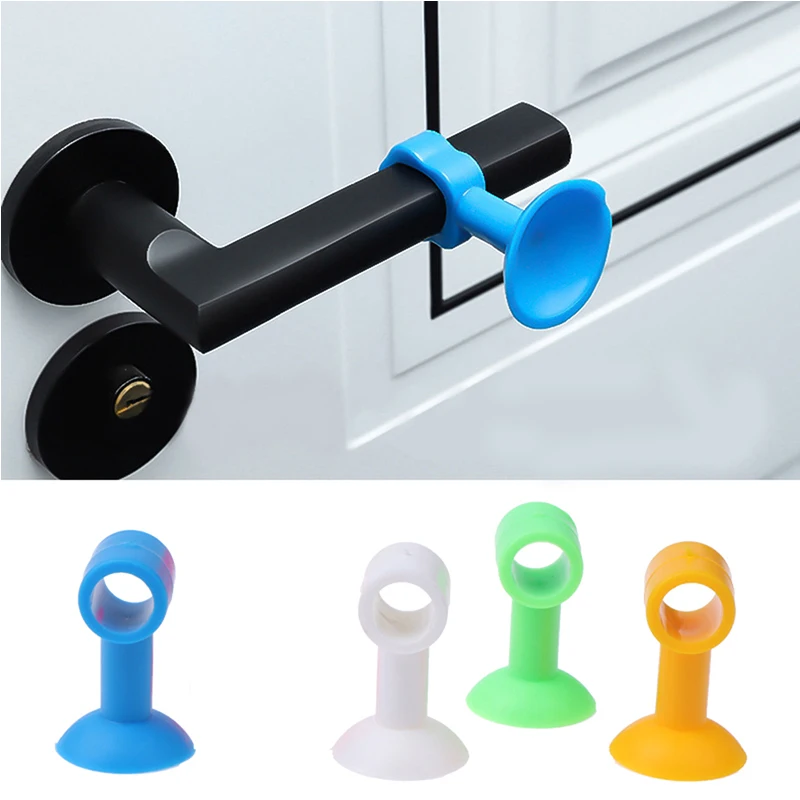 2pcs Doorknob Wall Mute Crash Pad Door Anti-collision Silicone Handle Silencer Stopper | Обустройство дома