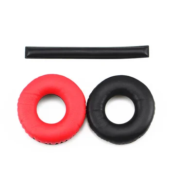 

High Quality Foam Ear Pads Cushions Cover Headband for Sennheiser HD25 HD25-1 II Headphones Red Black Earpads